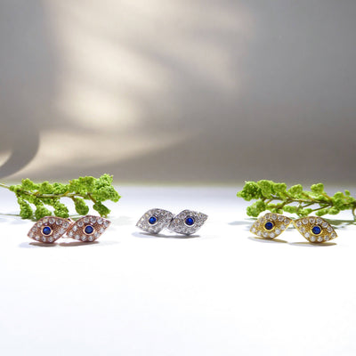Authentic Evil Eye Stud Earrings