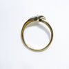 British Vintage Genuine Diamonds Ring ,  9ct Solid Yellow Gold ( UK O / US 7 )