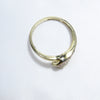 British Vintage Genuine Diamonds Ring ,  9ct Solid Yellow Gold ( UK O / US 7 )