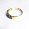 British Vintage Natural Multi Gem Stones Half Eternity Ring , 9K Solid Gold ( UK M / US 6,5 )