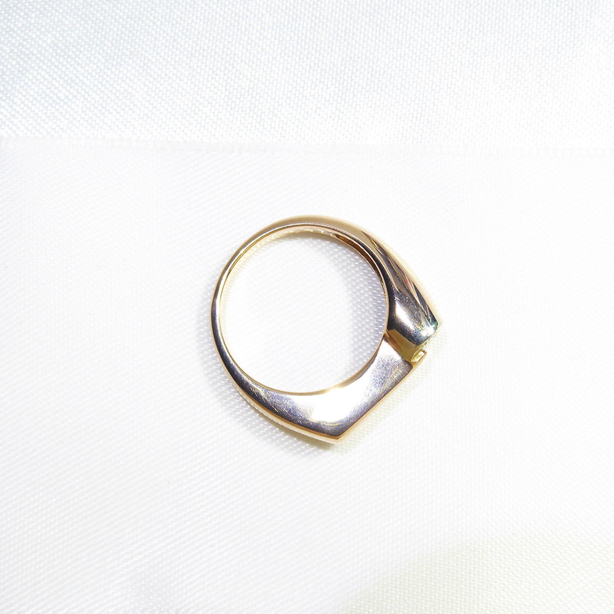 Vintage Rare Russian Diamond Ring , 14K Solid Rose Gold ( UK M / US 6 )