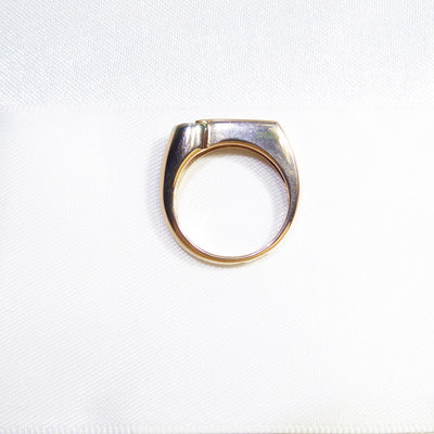 Vintage Rare Russian Diamond Ring , 14K Solid Rose Gold ( UK M / US 6 )