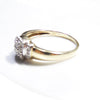 British Vintage Genuine Diamonds Ring, 9k Solid Gold  ( UK Q / US 8 )