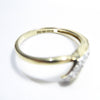 British Vintage Genuine Diamonds Ring ,  9ct Solid Yellow Gold ( UK O / US 7 )