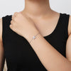 Four Stone Clover Bracelet Cz