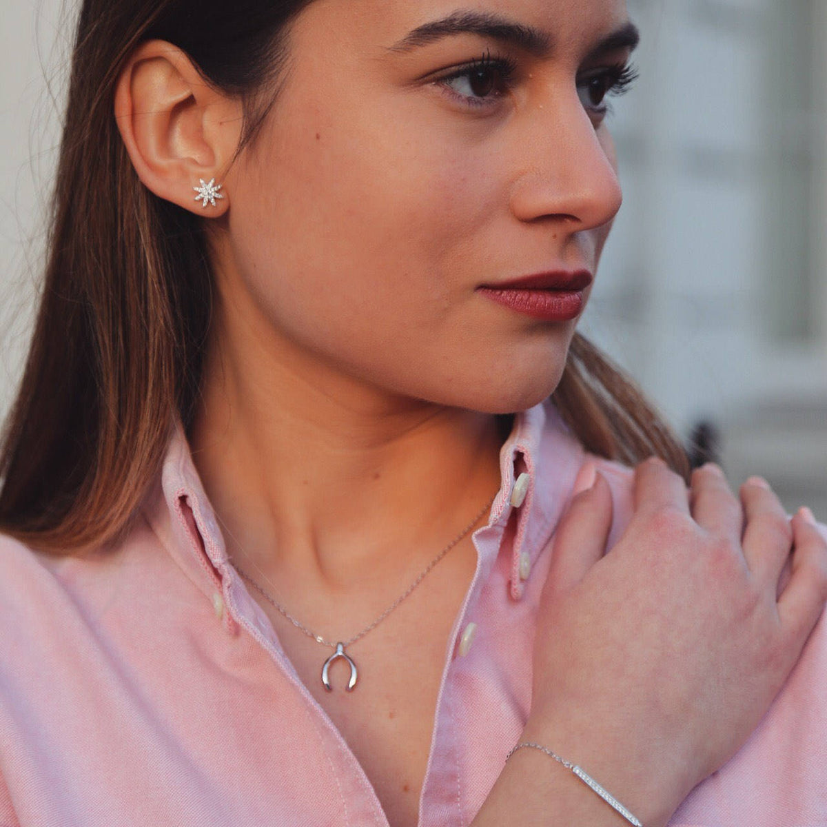 Plain Wishbone Necklaces