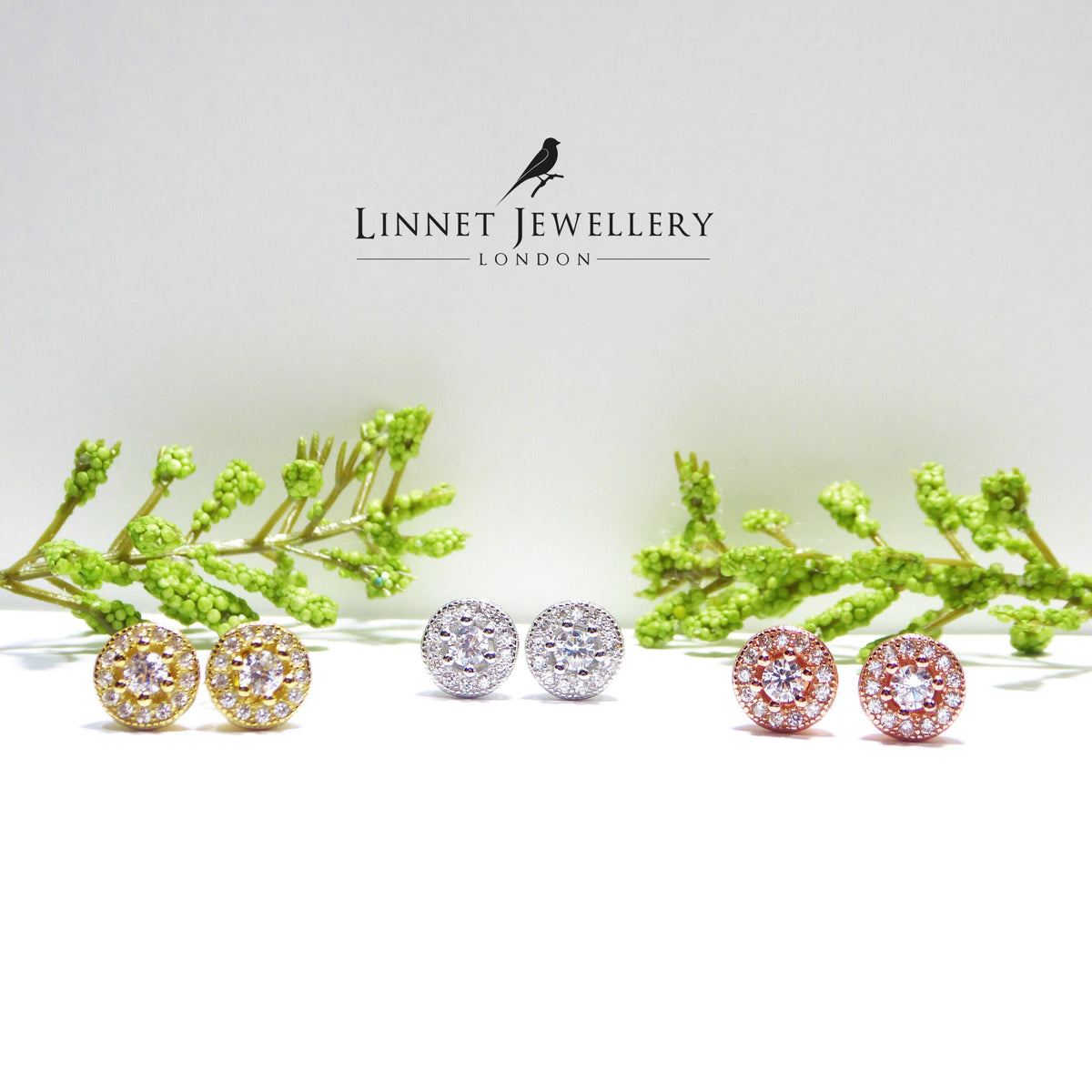 Lux Single Stone Stud Earrings