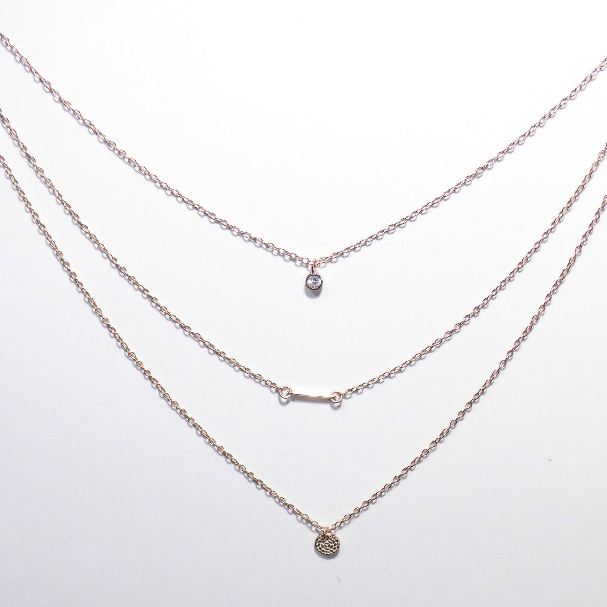Three Lane Geometric Necklaces