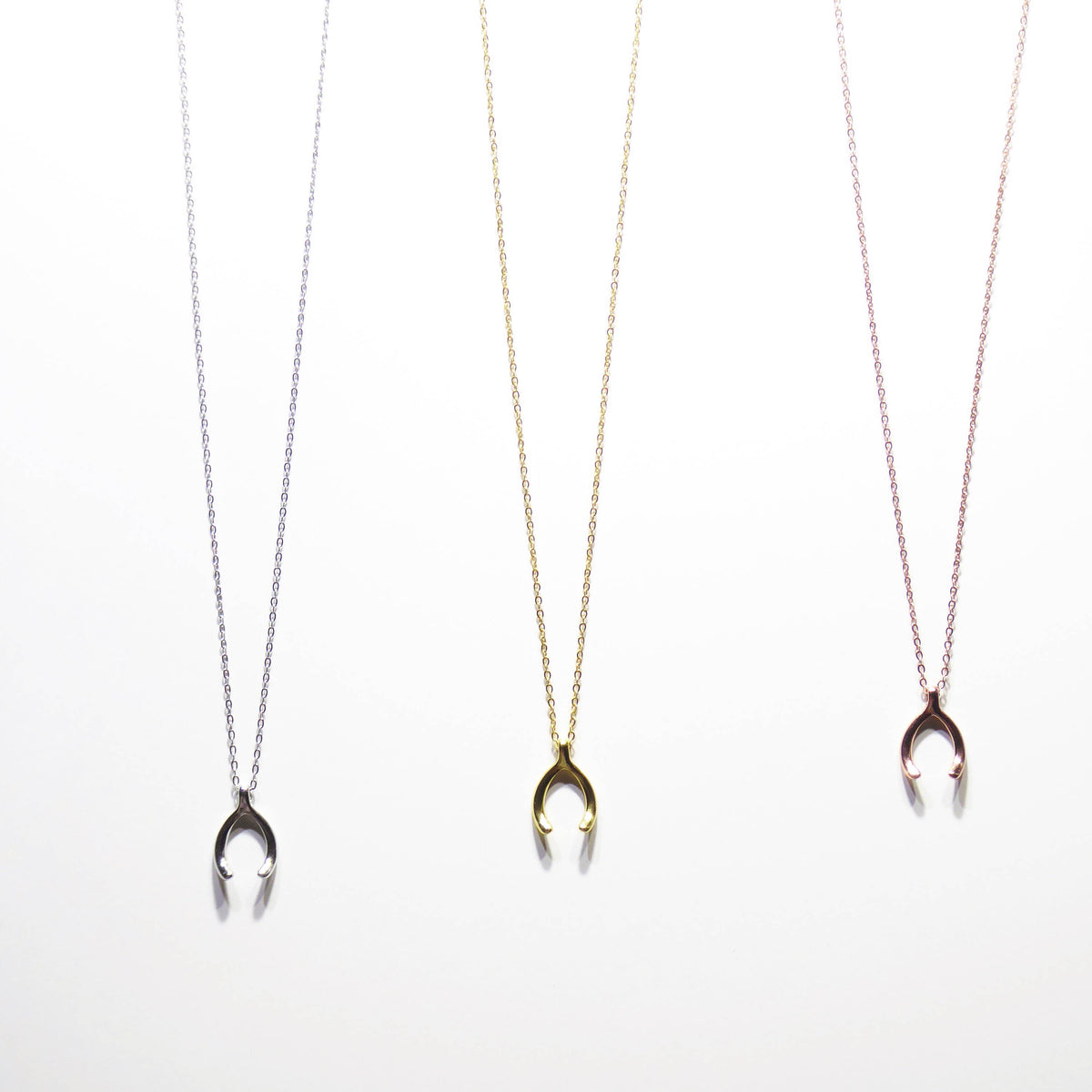 Plain Wishbone Necklaces