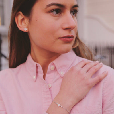 Cross Bracelet Cz