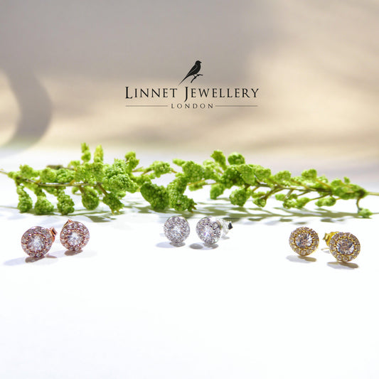 Small Lux Single Stone Stud Earrings