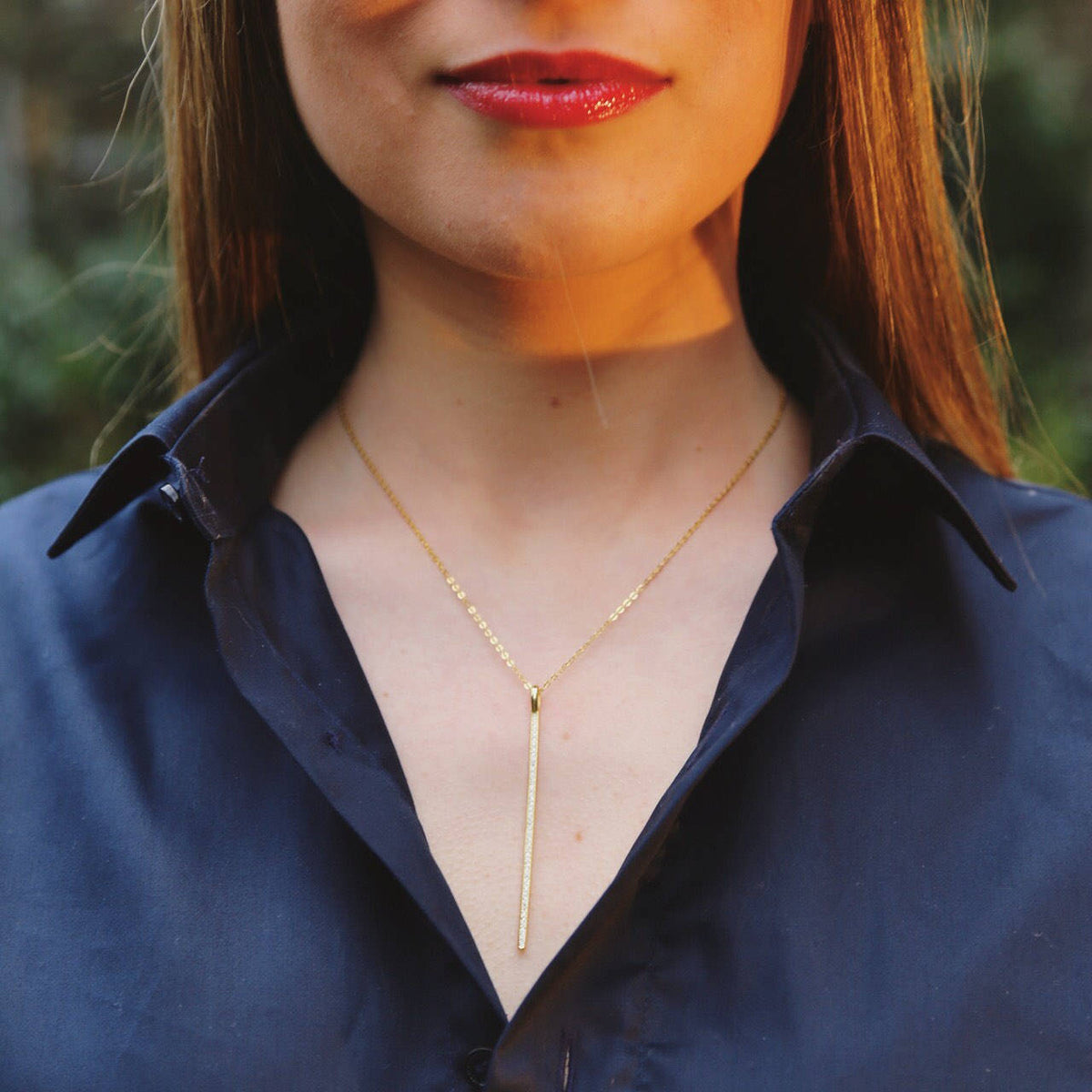 Long Bar Necklace