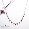 Multi Colour Drop Necklaces, CZ Stones