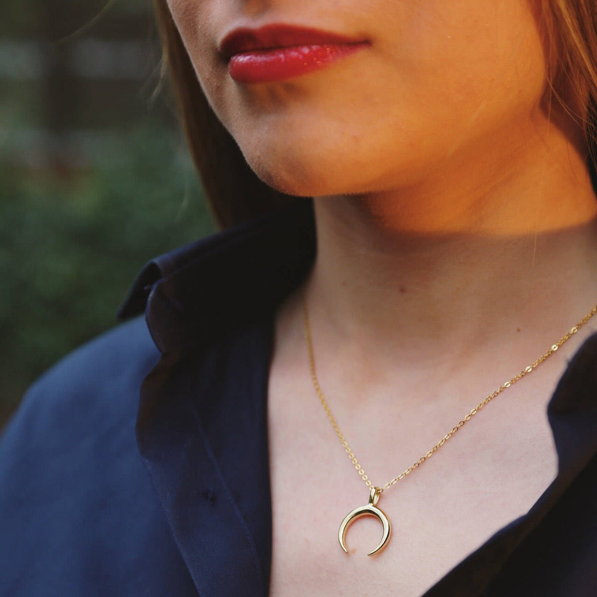Horn Half Moon Necklaces
