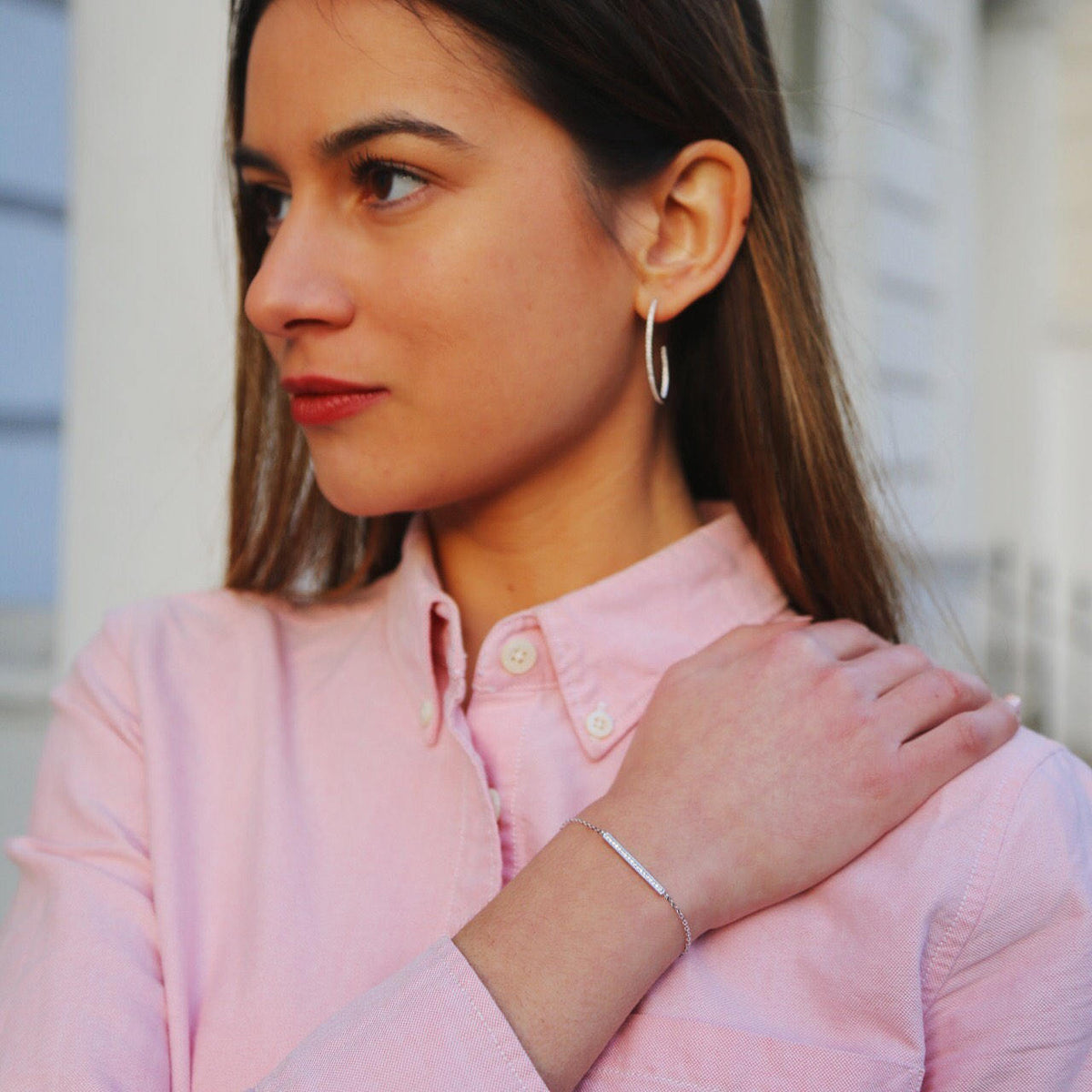 Bar Bracelet Cz