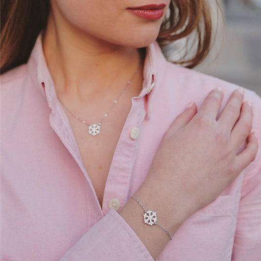 Snowflake Bracelet Cz
