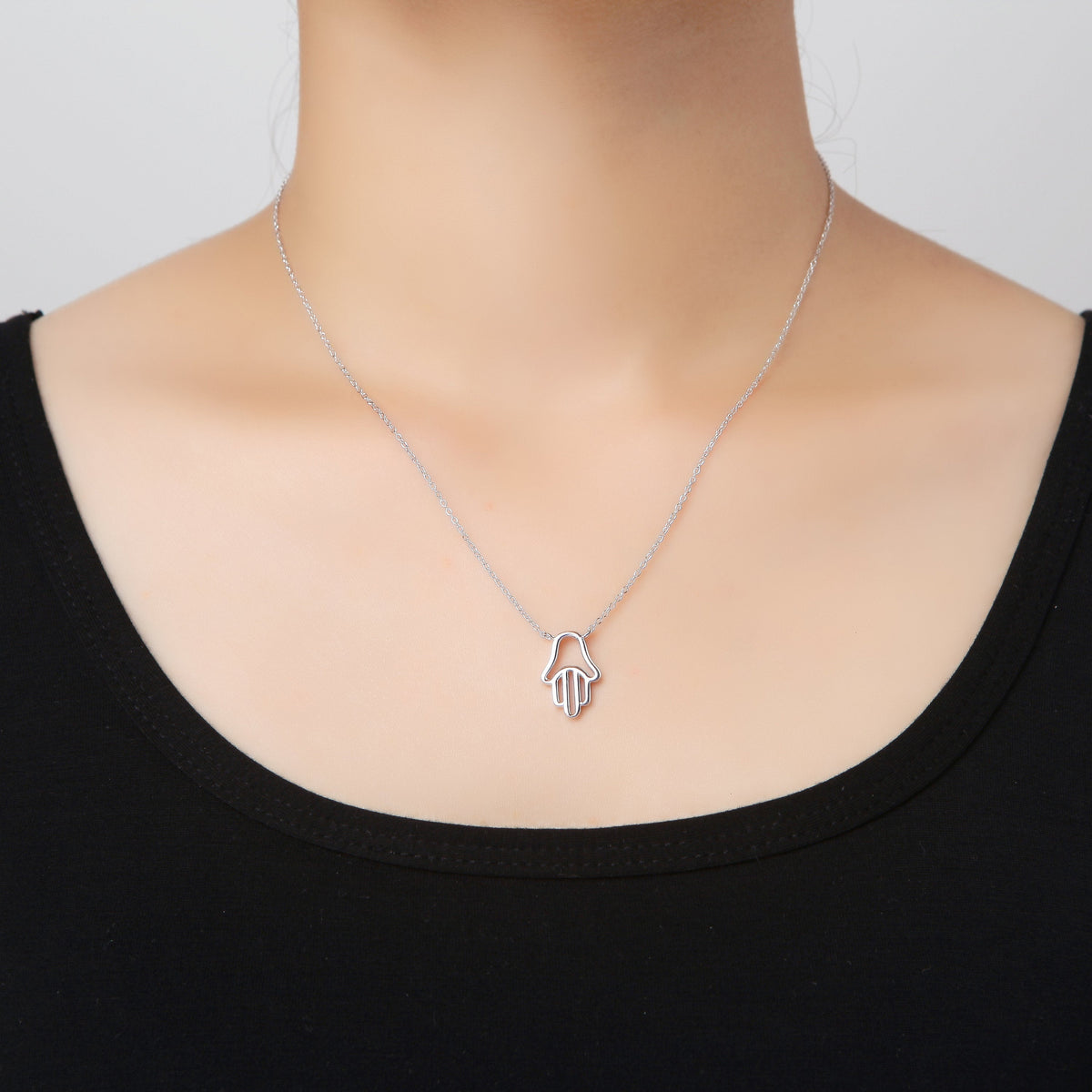 Plain Hand Hamsa Necklaces