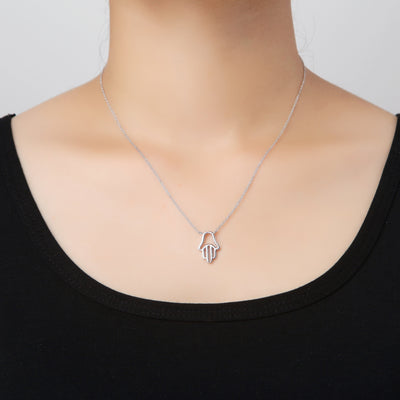 Plain Hand Hamsa Necklaces