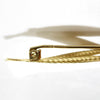 Italian Vintage 9ct Solid Yellow Gold Art Nouveau Leaf Brooch / Pin
