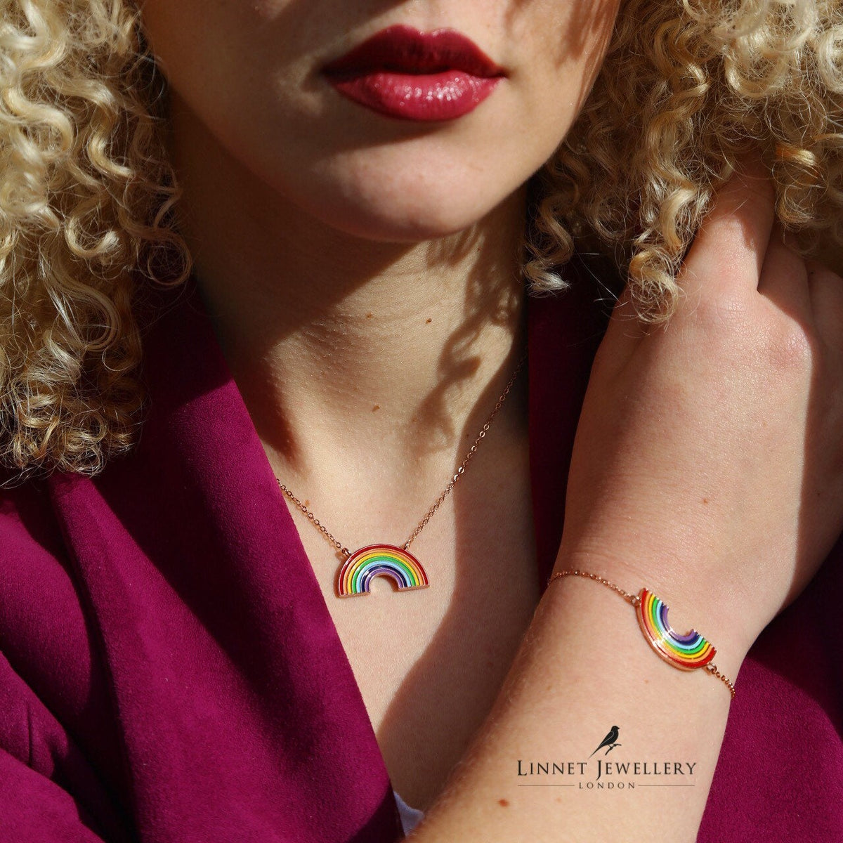 Rainbow Enamel Necklaces