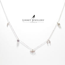 Moon Star Horse Shoe Dragon Fly 14K Solid White Gold Lucky Necklace ( Chain 17" / 43cm )