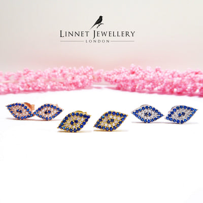 Lucky Evil Eye Stud Earrings