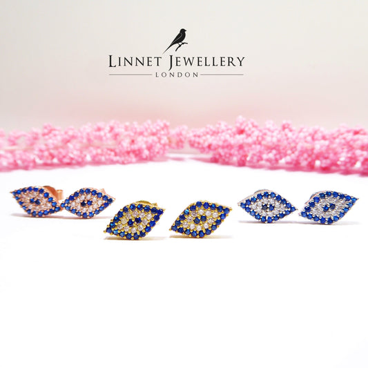 Lucky Evil Eye Stud Earrings