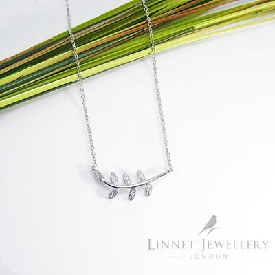 Leaf Cz Necklaces