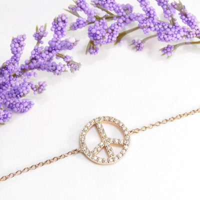Peace Bracelet Cz