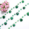 Heated Emerald Beaded Handmade Necklace