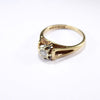 British Vintage Single Stone Diamond Solitaire Ring , 9ct Solid Gold ( UK L - US 6 )