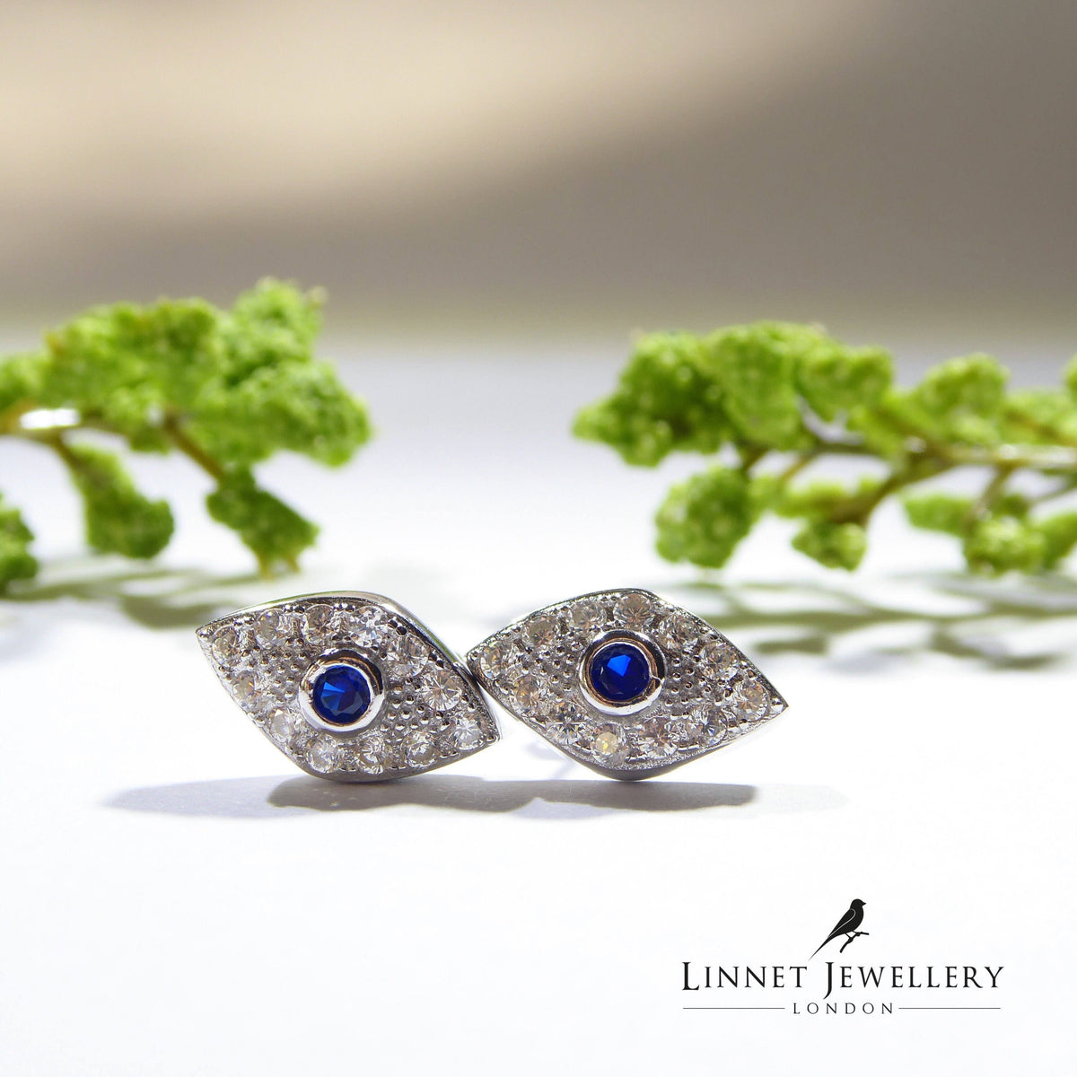Authentic Evil Eye Stud Earrings