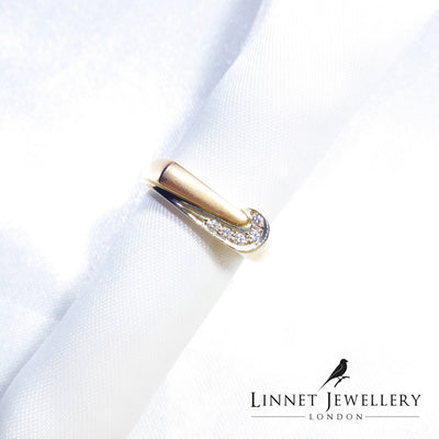 Vintage Rare Russian Diamond Ring , 14K Solid Rose Gold ( UK M / US 6 )