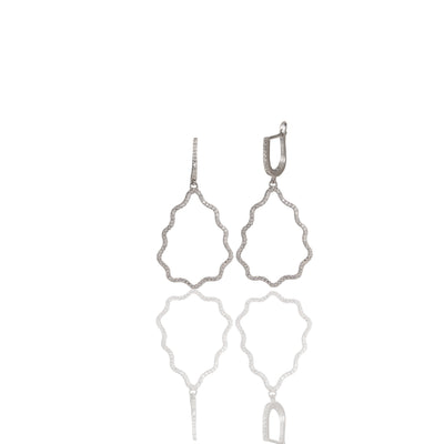 Pine Hanging Cz Earrings