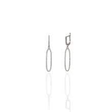 Soft Rectangle Cz Earrings