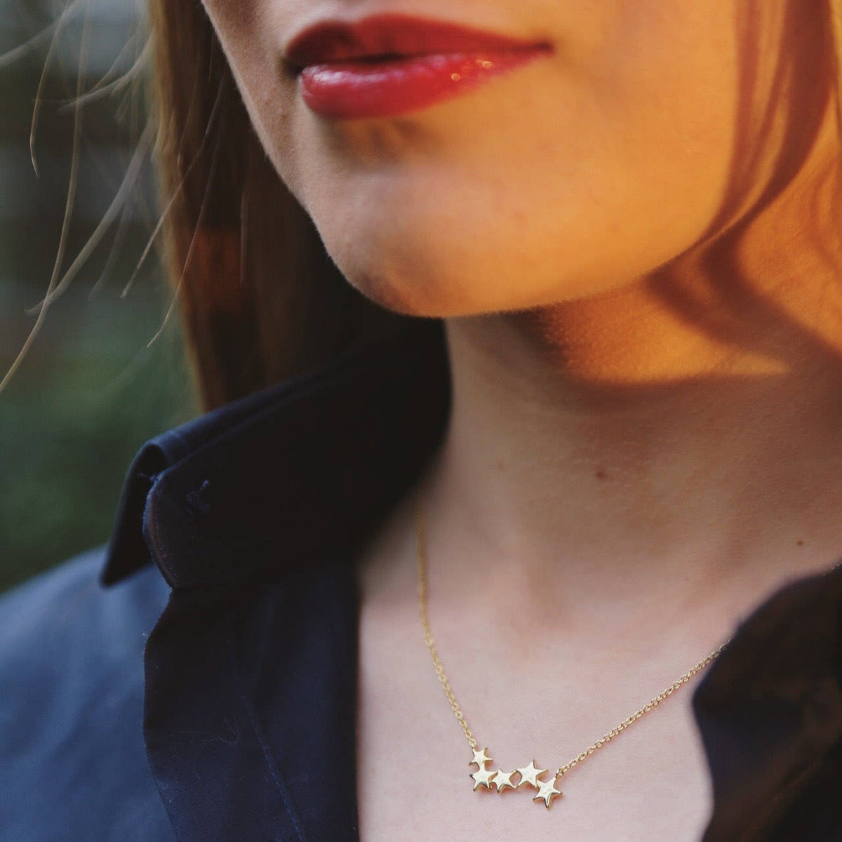 Plain Five Stars Necklaces