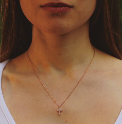 Cross Cz Necklaces