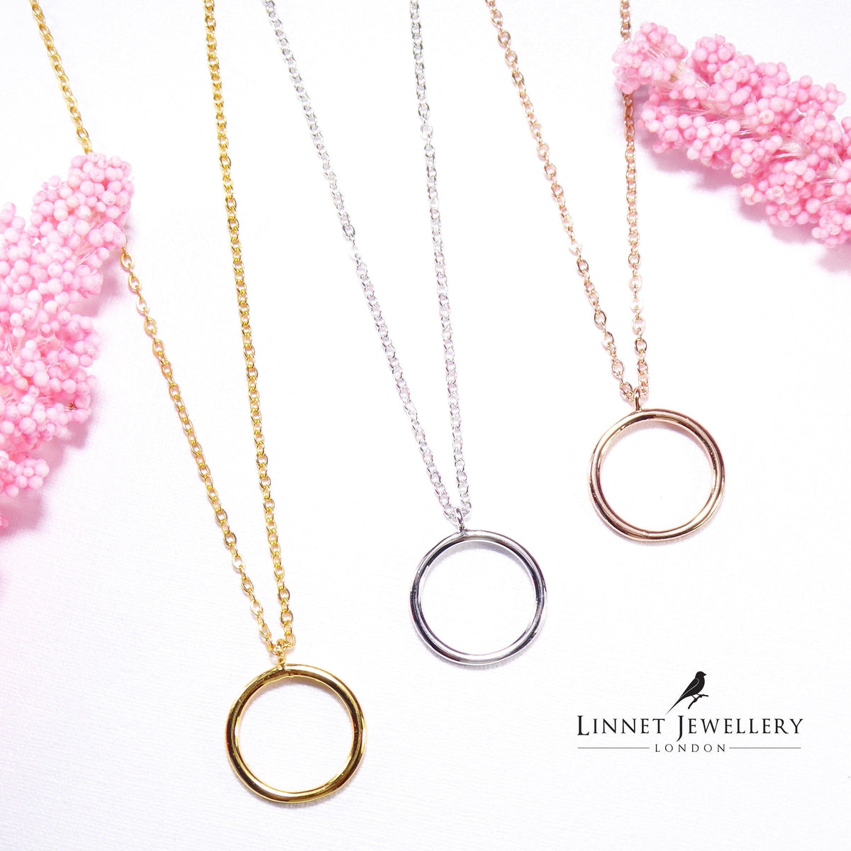 Small Eternity Circle Necklaces