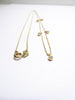 Multi Cz 14K Solid Gold Lucky Necklace