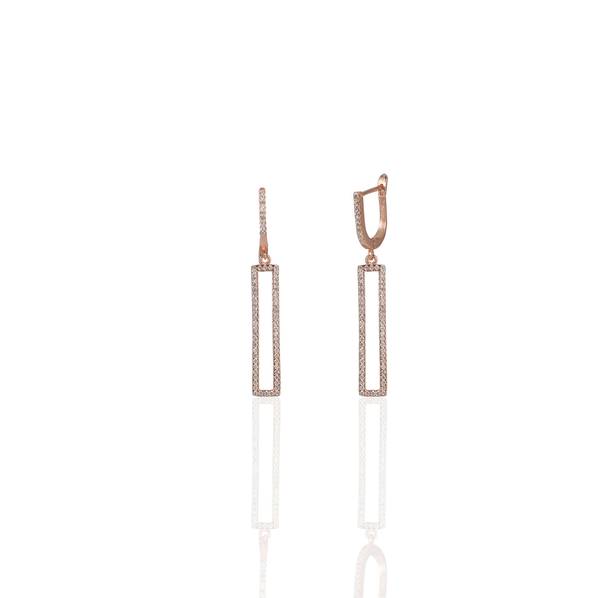 Oblong Cz Earrings