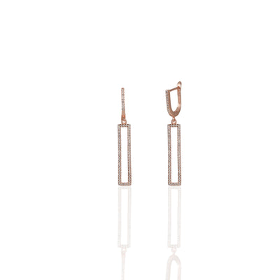 Oblong Cz Earrings