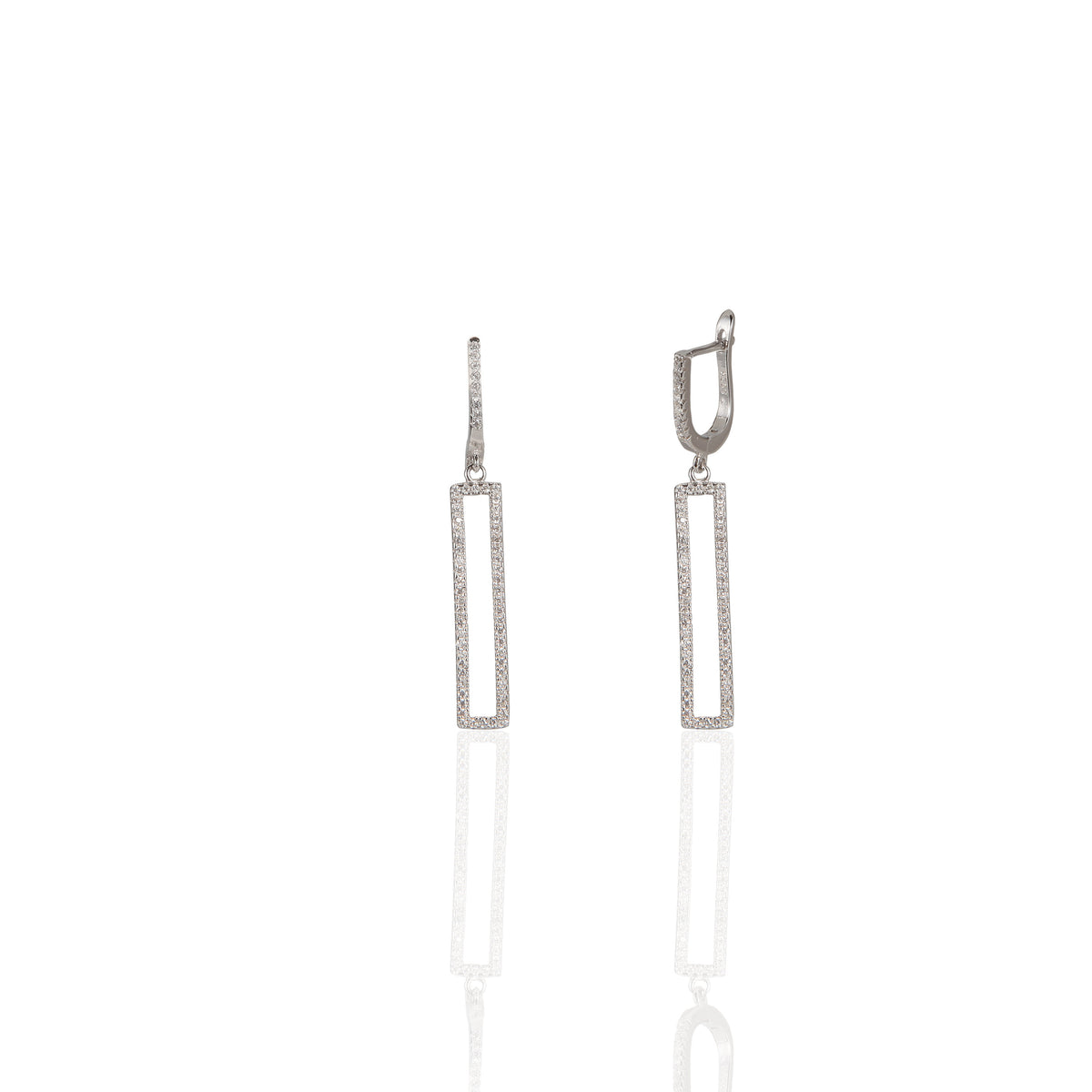 Oblong Cz Earrings