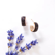 Black Half Hoop Earrings