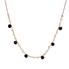 Pearl & Onyx Beaded Handmade Necklace
