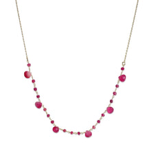 Heated Ruby Beaded Handmade Necklaces