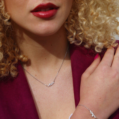 Cluster Cz Necklaces