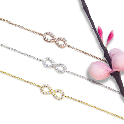 Small Infinity Bracelet Cz