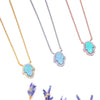 Faux Opal Hand Necklaces