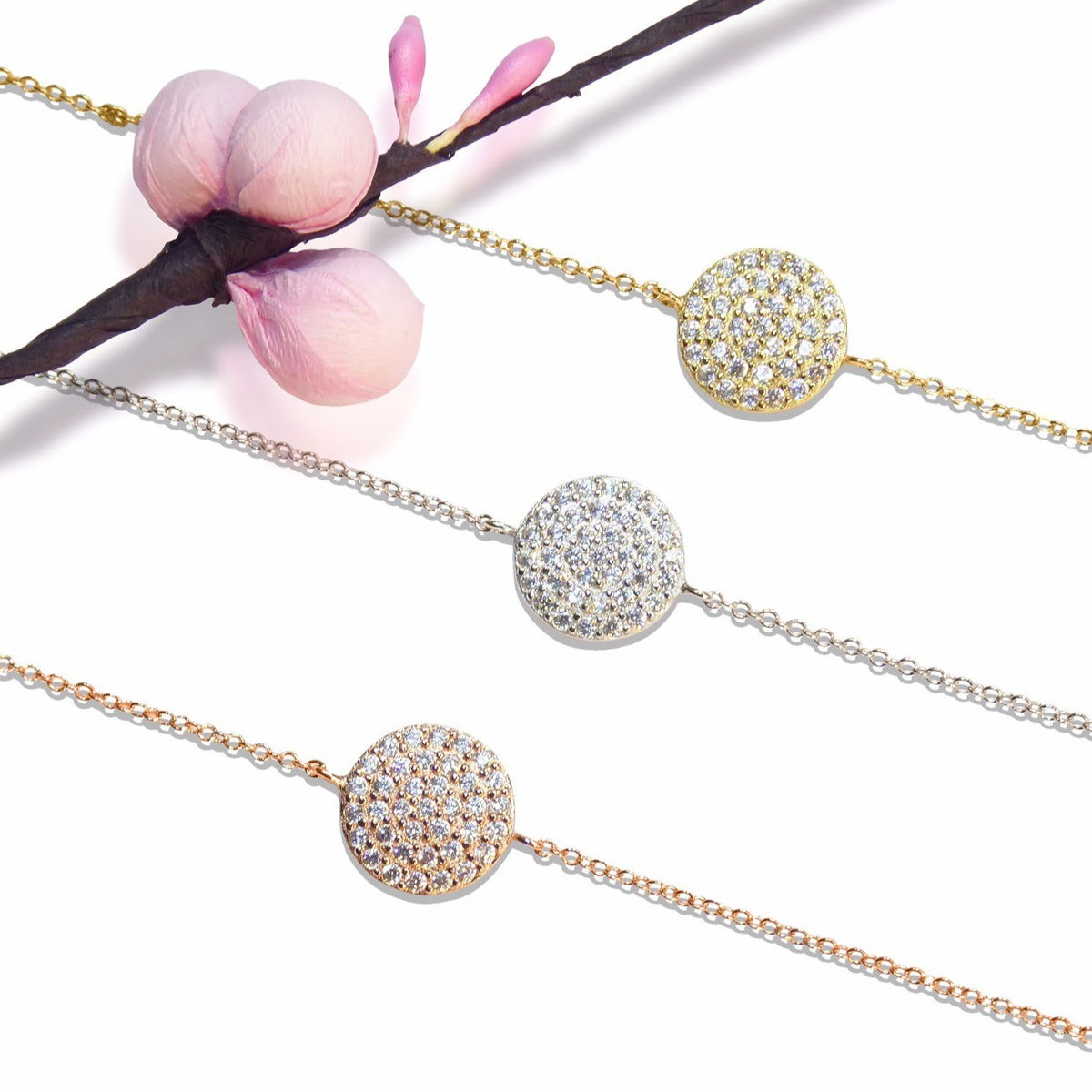 Disc Bracelet CZ