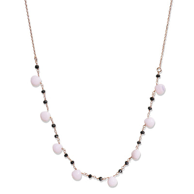 Rose Quartz& Onyx Beaded Handmade Necklaces